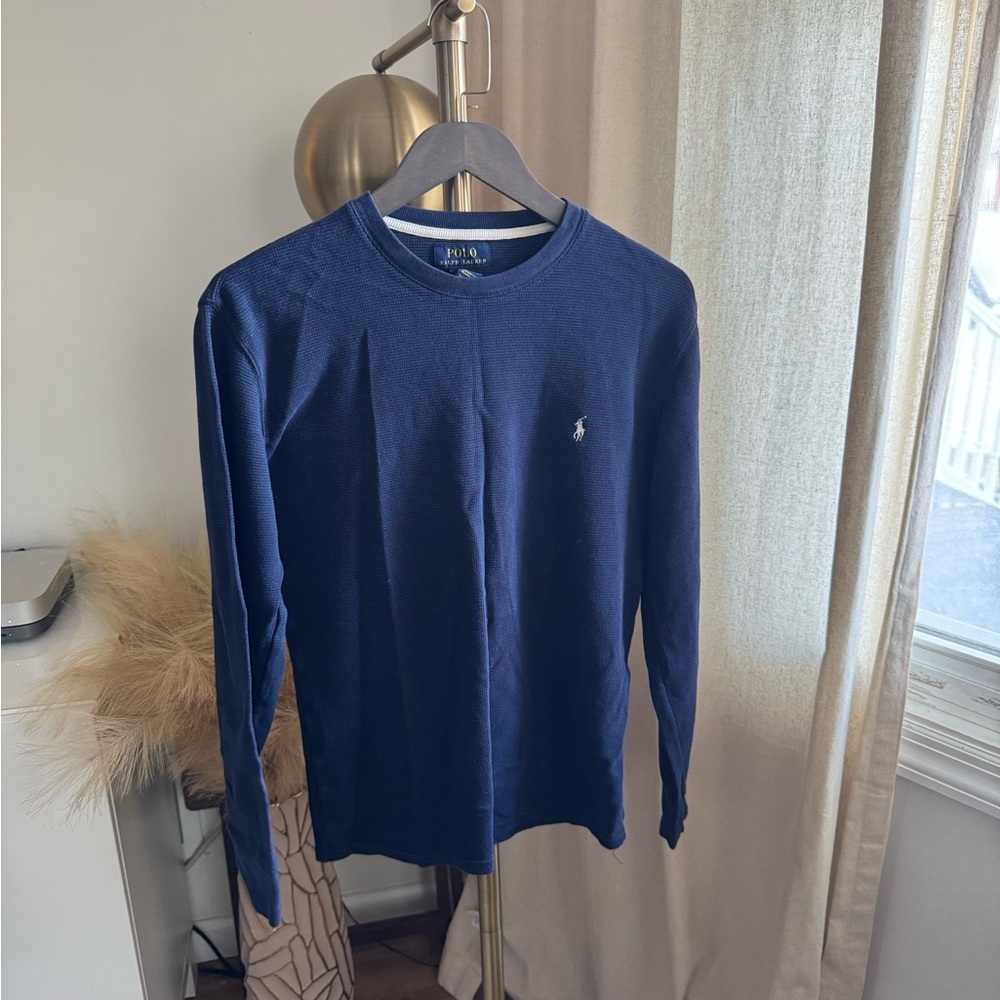 Polo by Ralph Lauren Men's Deep Blue Long Sleeve Tee